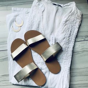 J. Crew Women’s Gold Malta Sandals | NWT